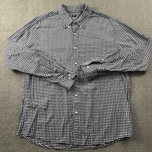 Uniqlo Shirt Adult Large Check Button Up Long Sleeve Flannel Casual Men's